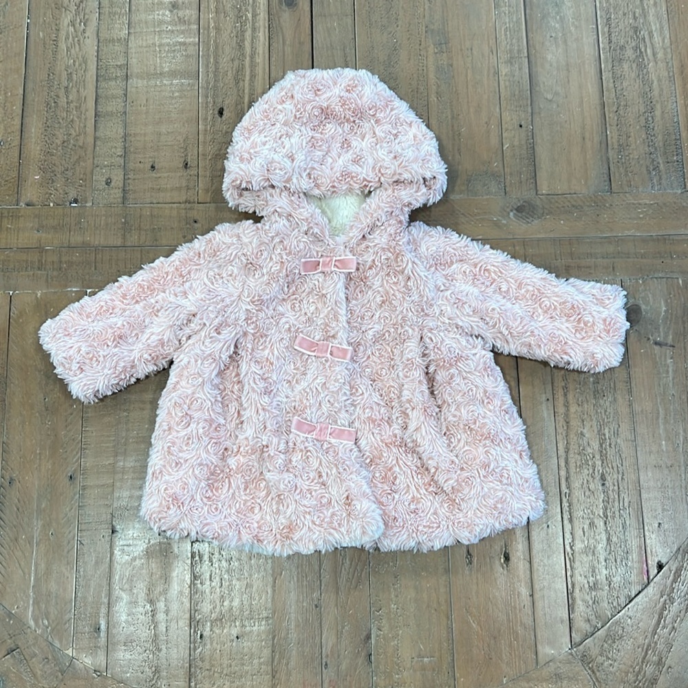 Widgeon pink faux fur rosette jacket